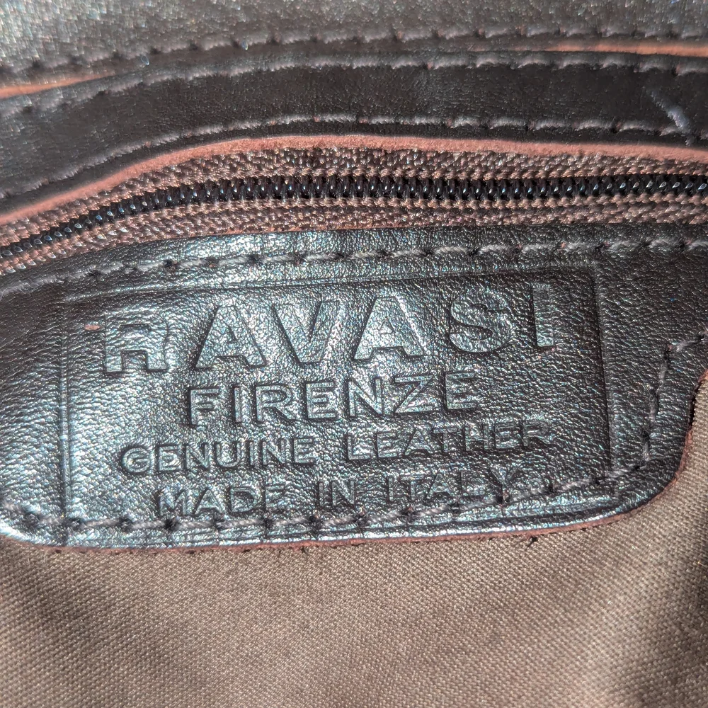 Ravasi Firenze Dark Brown Leather Hobo Bag. Made In Italy.